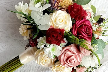 Ellenbury Ribbon Roses wedding Bouquets 