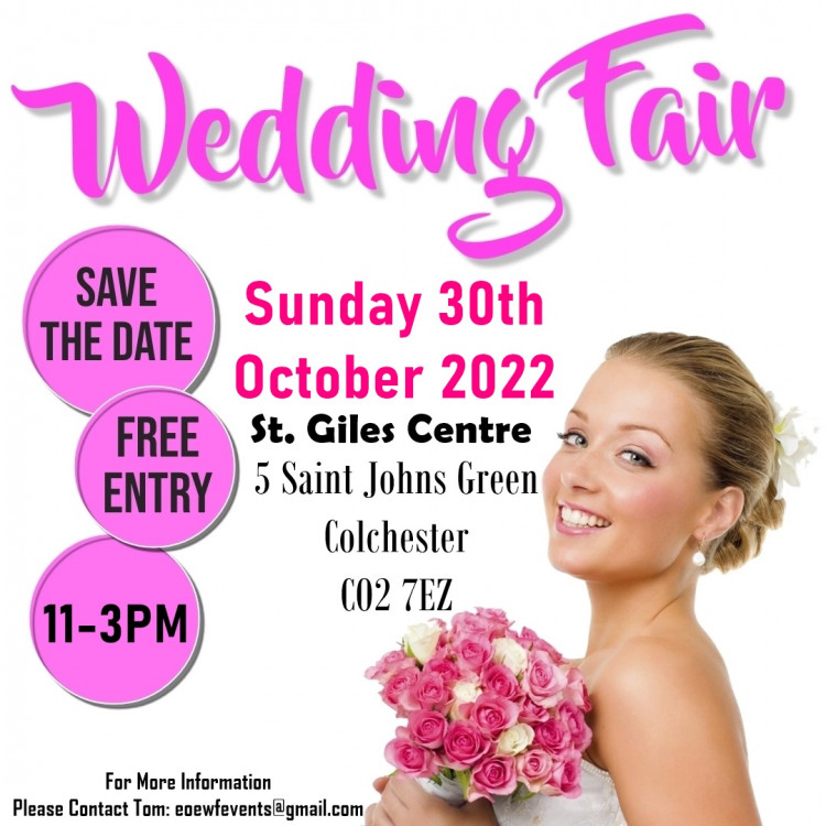 EOEWFEVENTS Wedding Fairs colchester st Giles centre 30th October 2022