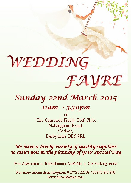 Ormonde Fields Golf Club Wedding Fayre - 22nd March 2015