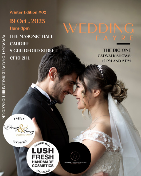 Wedding Fayre at Masonic Hall, Cardiff  - 19th October 2025