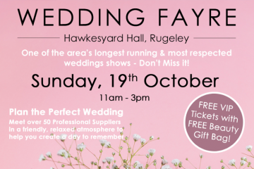 Wedding Show at Hawkesyard Hall in Rugeley - 19th October 2025
