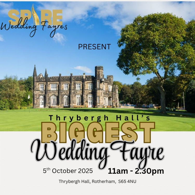 Spire Wedding Fayres are at Thrybergh Hall - 5th October 2025