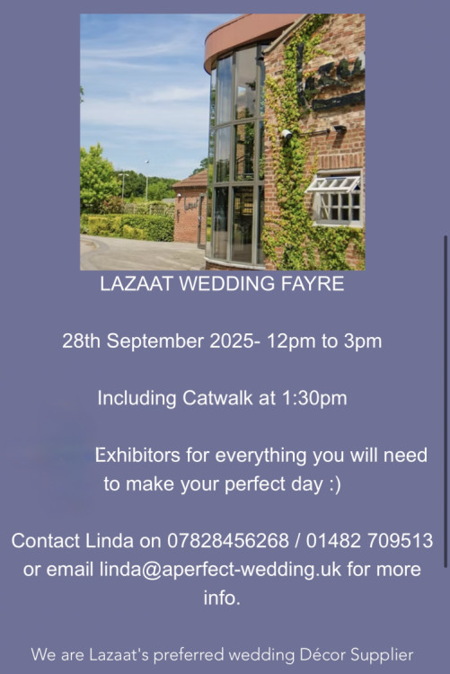 Lazaat wedding Fayre  - 28th September 2025