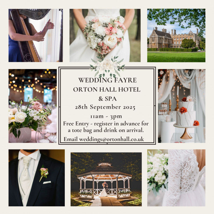 Wedding Fayre at Orton Hall Hotel & Spa - 28th September 2025