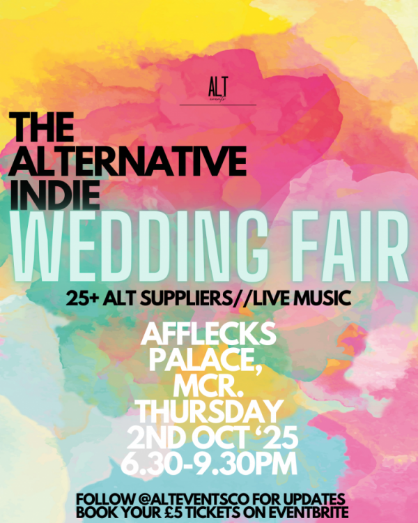 The Alternative Indie Wedding Fair in Manchester - 2nd October 2025
