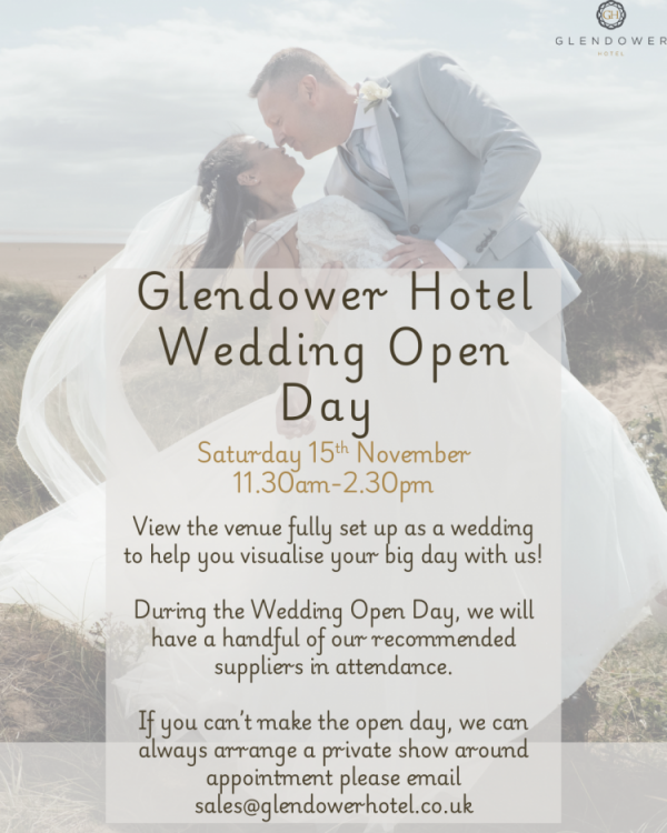 Glendower Hotel Wedding Open Day - 15th November 2025