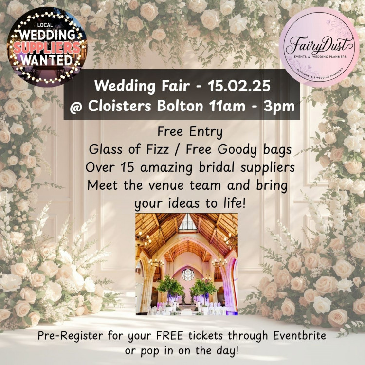 Wedding Fair at Cloisters, Bolton - 15th February 2026