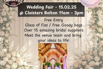 Wedding Fair at Cloisters, Bolton - 15th February 2026