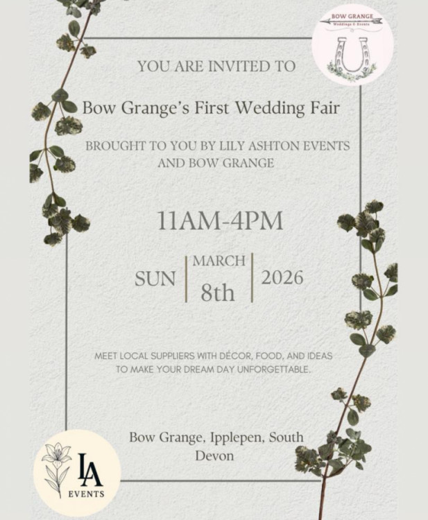 Bow Grange and Lily Ashton Events Wedding Fair - 8th March 2026