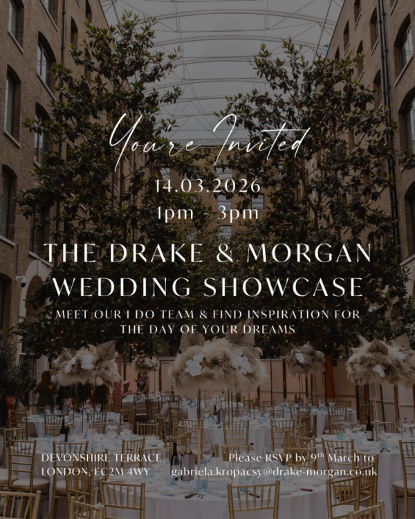 Weddings by Drake & Morgan Showcase at Devonshire Terrace - 14th March 2026