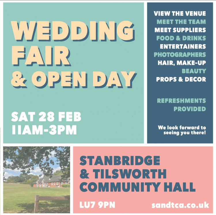 Stanbridge & Tilsworth Community Hall Wedding Fair & Open Day - 28th February 2026