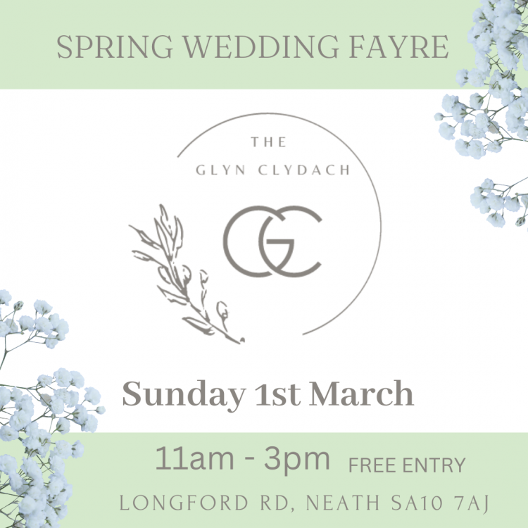 The Glyn Clydach Spring Wedding Fayre - 1st March 2026