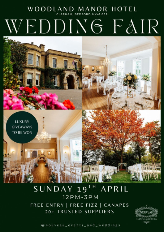 Spring Wedding Fair at Woodland Manor Hotel, Bedford - 19th April 2026