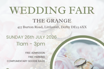 Wedding Fair at The Grange in Littleover, Derby - 26th July 2026