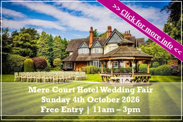 Mere Court Hotel Cheshire Wedding Fair (4th October) - 4th October 2026