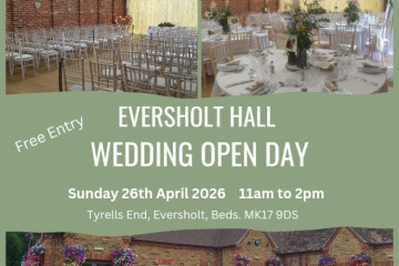 Eversholt Hall Spring Wedding Open Day  - 26th April 2026