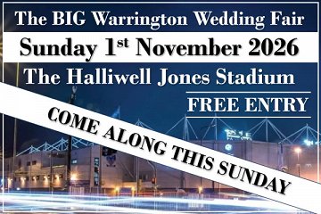 The BIG Warrington Wedding Fair (1st November) - 1st November 2026