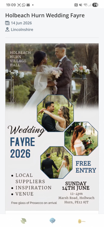Holbeach Hurn Wedding Fayre  - 14th June 2026