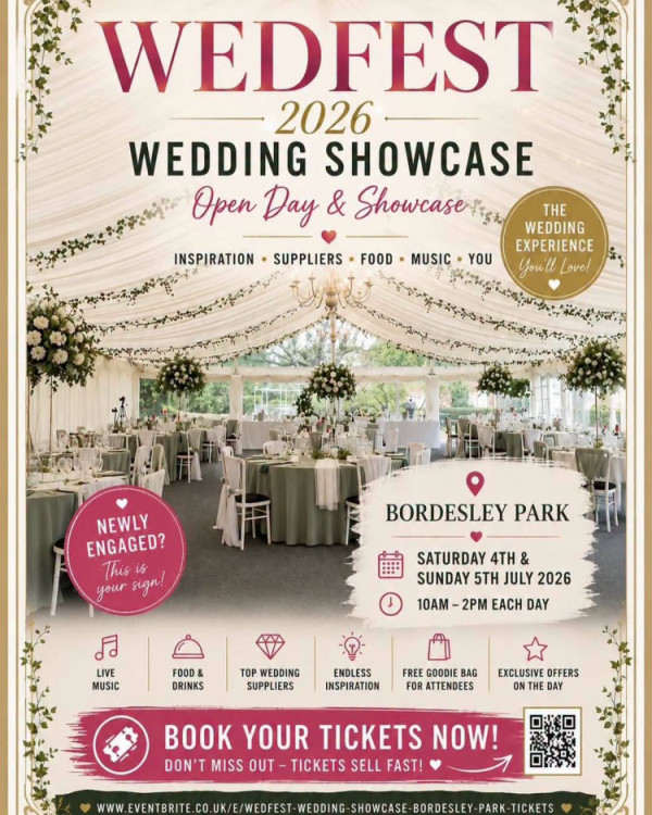 Bordesley Park Wedfest Wedding Showcase & Open Day - 4th July 2026
