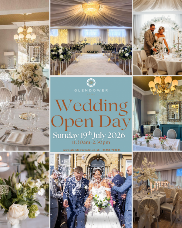 Glendower Hotel Wedding Open Day -Lytham St Annes Lancashire - 19th July 2026