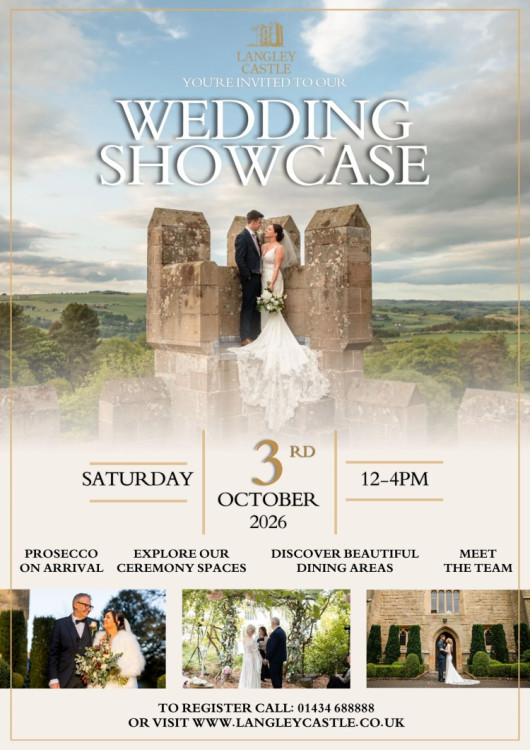  Wedding Showcase at Langley Castle Hotel - 3rd October 2026
