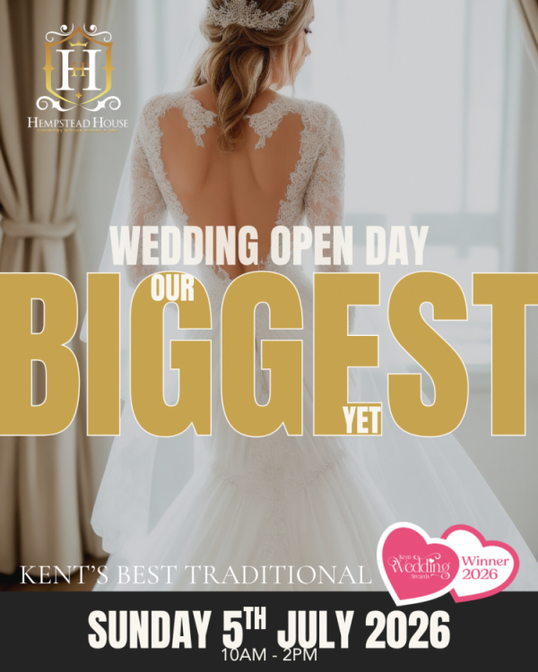 Hempstead House Hotel & Spa - Biggest Wedding Open Day - 5th July 2026