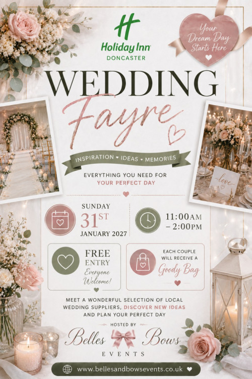 Holiday Inn Doncaster Wedding Fayre  - 31st January 2027