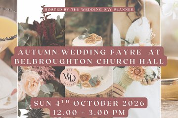 Autumn Wedding Fayre at Belbroughton Church Hall  - 4th October 2026
