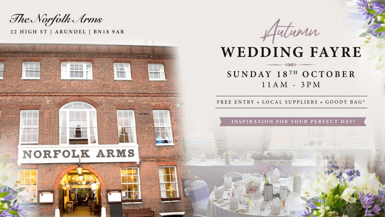 The Norfolk Arms Hotel Autumn Wedding Fayre in Arundel - 18th October 2026