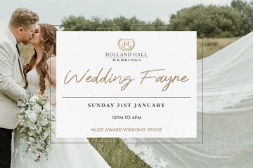 January Wedding Fayre at Holland Hall - 31st January 2027