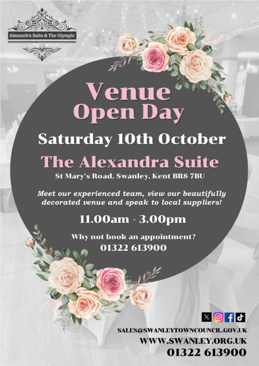 The Alexandra Suite ﻿Swanley Venue Open Day - 10th October 2026