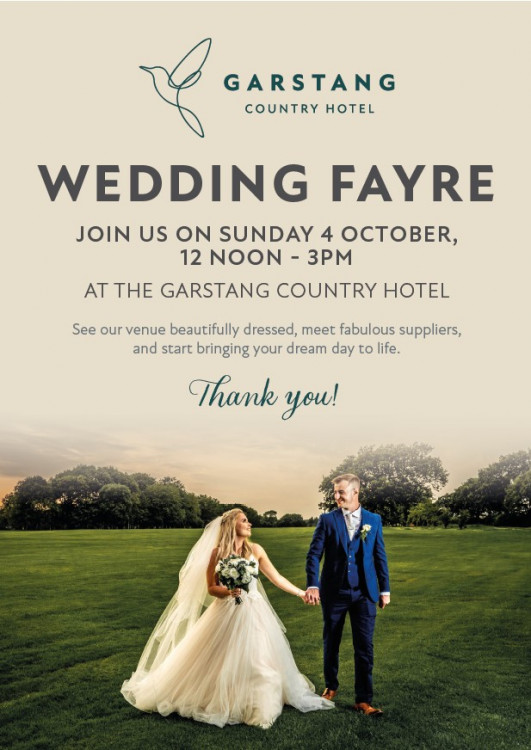 Lancashire Wedding Fayre at Garstang Country Hotel - 4th October 2026
