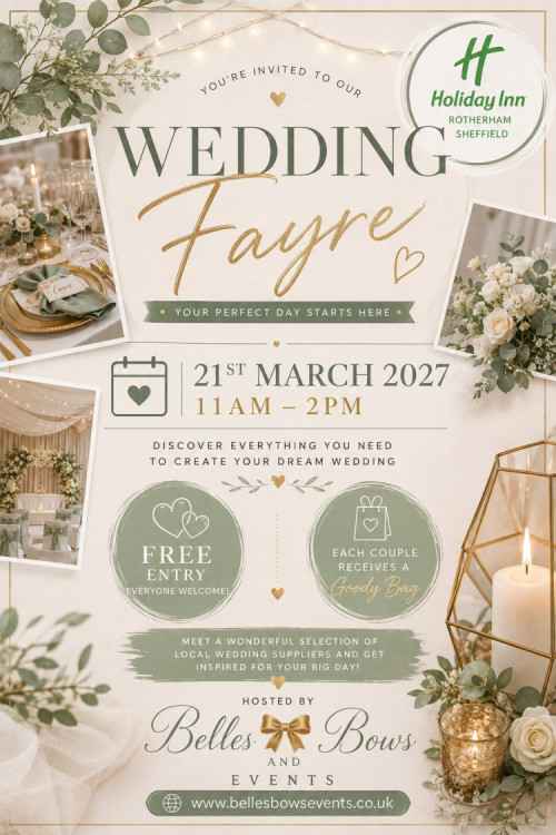 Holiday Inn Rotherham Wedding Fayre - 21st March 2027