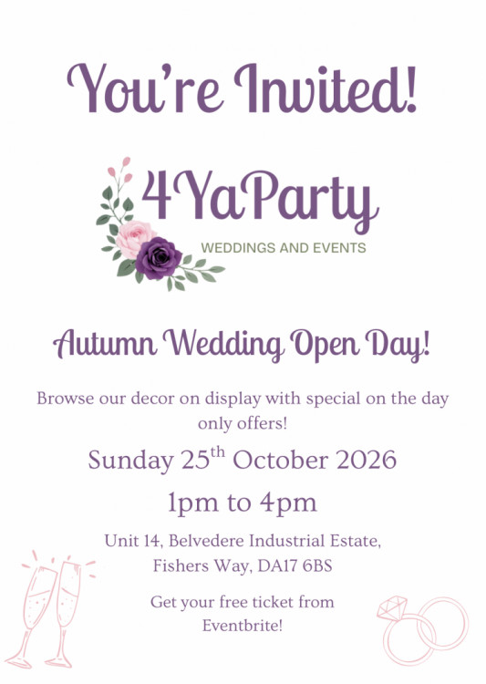 Autumn 4YaParty Wedding Showcase - 25th October 2026