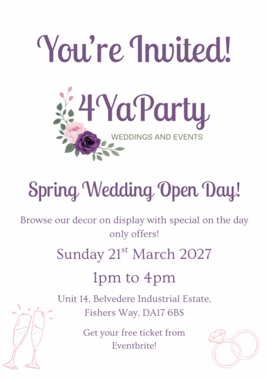 Spring 4YaParty Wedding Showcase - 21st March 2027
