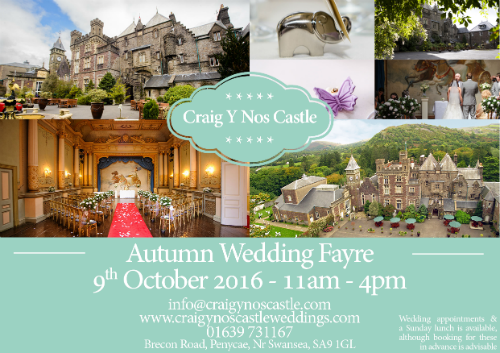 Craig Y Nos Castle October Wedding Fayre - 9th October 2016